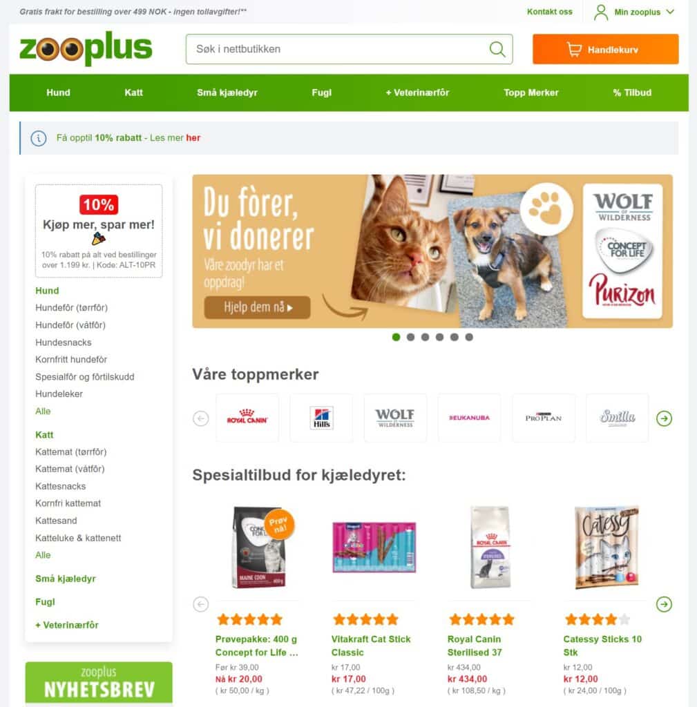 Zooplus - eButikker.no
