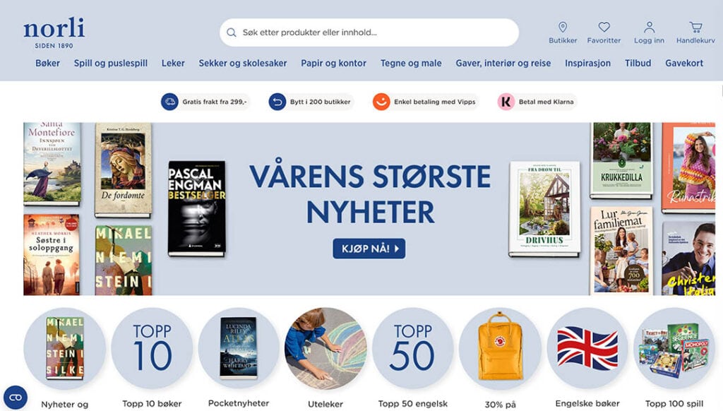 norli nettbokhandel